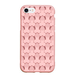 Чехол iPhone 7/8 матовый ХХХ - 18, цвет: 3D-светло-розовый