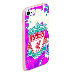 Чехол iPhone 7/8 матовый Ливерпуль спорт клуб, цвет: 3D-светло-розовый — фото 2