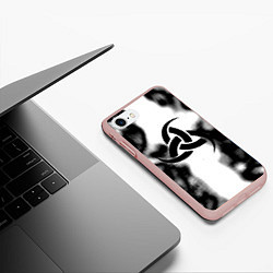 Чехол iPhone 7/8 матовый Скандинавский узор душа, цвет: 3D-светло-розовый — фото 2