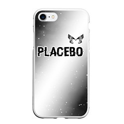 Чехол iPhone 7/8 матовый Placebo glitch на светлом фоне: символ сверху, цвет: 3D-белый