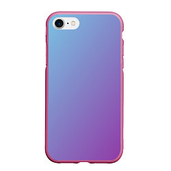 Чехол iPhone 7/8 матовый Градиент - слива в небе, цвет: 3D-малиновый