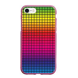 Чехол iPhone 7/8 матовый Палитра rgb, цвет: 3D-малиновый