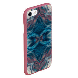 Чехол iPhone 7/8 матовый Абстрактные краски, цвет: 3D-малиновый — фото 2