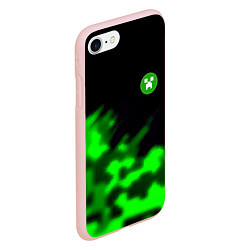 Чехол iPhone 7/8 матовый Creeper steel, цвет: 3D-светло-розовый — фото 2