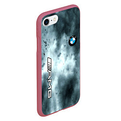 Чехол iPhone 7/8 матовый Bmw смок текстура, цвет: 3D-малиновый — фото 2