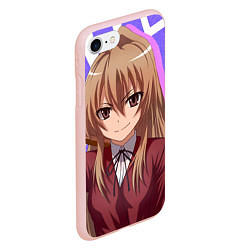 Чехол iPhone 7/8 матовый Toradora Тайга Aisaka, цвет: 3D-светло-розовый — фото 2