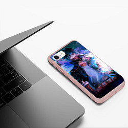 Чехол iPhone 7/8 матовый Моя геройская академия Тойя Тодороки, цвет: 3D-светло-розовый — фото 2