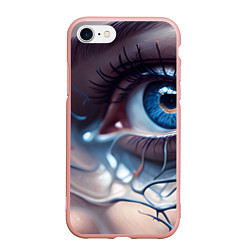 Чехол iPhone 7/8 матовый Нейро око, цвет: 3D-светло-розовый