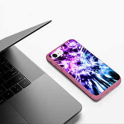 Чехол iPhone 7/8 матовый Неоновый взрыв, цвет: 3D-малиновый — фото 2
