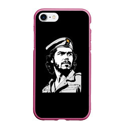 Чехол iPhone 7/8 матовый Che Guevara - Hasta La Victoria, цвет: 3D-малиновый