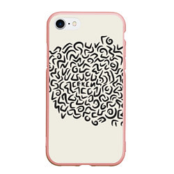 Чехол iPhone 7/8 матовый Секси - почти шифр, цвет: 3D-светло-розовый