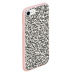 Чехол iPhone 7/8 матовый Секси - зашифрованная надпись, цвет: 3D-светло-розовый — фото 2