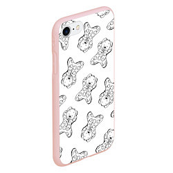 Чехол iPhone 7/8 матовый Сончас у медвежат - раскраска, цвет: 3D-светло-розовый — фото 2