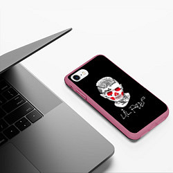 Чехол iPhone 7/8 матовый Lil Peep idol 2023, цвет: 3D-малиновый — фото 2