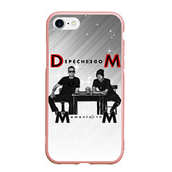 Чехол iPhone 7/8 матовый Depeche Mode - Mememto Mori Dave and Martin, цвет: 3D-светло-розовый