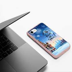 Чехол iPhone 7/8 матовый С новым годом Москва, цвет: 3D-светло-розовый — фото 2