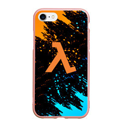 Чехол iPhone 7/8 матовый Half Life logo краски, цвет: 3D-светло-розовый