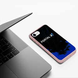 Чехол iPhone 7/8 матовый Portal games, цвет: 3D-светло-розовый — фото 2