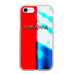 Чехол iPhone 7/8 матовый Бог войны броня, цвет: 3D-светло-розовый