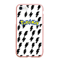 Чехол iPhone 7/8 матовый Pokemon zippy, цвет: 3D-светло-розовый