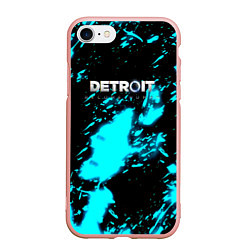 Чехол iPhone 7/8 матовый Detroit become human кровь андроида, цвет: 3D-светло-розовый