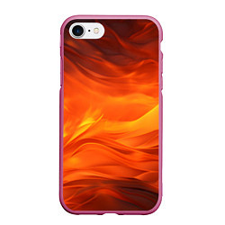 Чехол iPhone 7/8 матовый Яркий огонь, цвет: 3D-малиновый