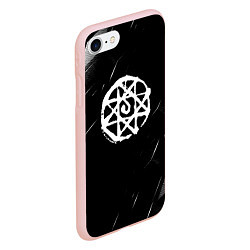 Чехол iPhone 7/8 матовый Знак Альфонса - белый, цвет: 3D-светло-розовый — фото 2