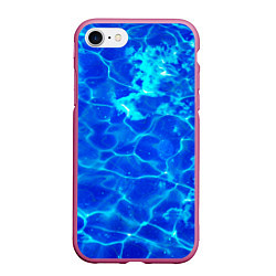 Чехол iPhone 7/8 матовый Чистая вода океаны, цвет: 3D-малиновый