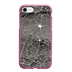 Чехол iPhone 7/8 матовый Паутина паука, цвет: 3D-малиновый