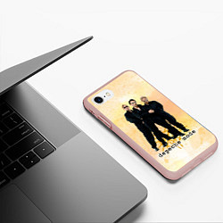 Чехол iPhone 7/8 матовый Depeche Mode - Universe band, цвет: 3D-светло-розовый — фото 2