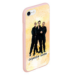 Чехол iPhone 7/8 матовый Depeche Mode - Universe band, цвет: 3D-светло-розовый — фото 2