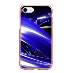 Чехол iPhone 7/8 матовый Blue black abstract