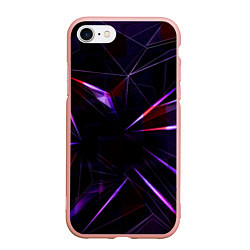 Чехол iPhone 7/8 матовый Фиолетовый хрусталь, цвет: 3D-светло-розовый