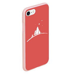 Чехол iPhone 7/8 матовый Minimalistic Christmas, цвет: 3D-светло-розовый — фото 2