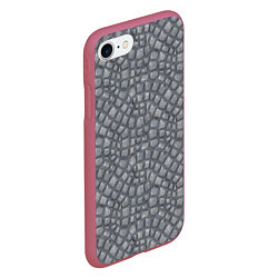 Чехол iPhone 7/8 матовый Мостовая текстура, цвет: 3D-малиновый — фото 2