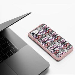 Чехол iPhone 7/8 матовый Совы в розовых очках, цвет: 3D-светло-розовый — фото 2