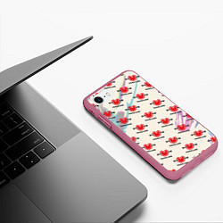 Чехол iPhone 7/8 матовый Momaland pattern, цвет: 3D-малиновый — фото 2