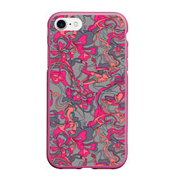 Чехол iPhone 7/8 матовый Розовый серый сон, цвет: 3D-малиновый