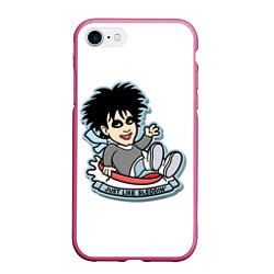 Чехол iPhone 7/8 матовый The Cure Robert Smith - just like sleddin, цвет: 3D-малиновый