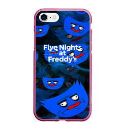 Чехол iPhone 7/8 матовый Huggy Wuggy x Five Nights at Freddys, цвет: 3D-малиновый