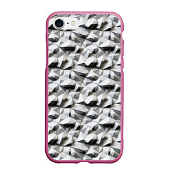 Чехол iPhone 7/8 матовый Камни, цвет: 3D-малиновый