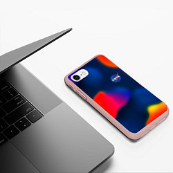 Чехол iPhone 7/8 матовый Nasa gradient sportcolor, цвет: 3D-светло-розовый — фото 2