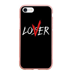 Чехол iPhone 7/8 матовый Lover loser, цвет: 3D-светло-розовый