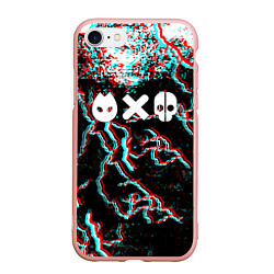 Чехол iPhone 7/8 матовый Love death & robots strom, цвет: 3D-светло-розовый