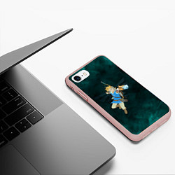 Чехол iPhone 7/8 матовый Zelda the game, цвет: 3D-светло-розовый — фото 2