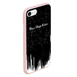 Чехол iPhone 7/8 матовый Three days grace rock band, цвет: 3D-светло-розовый — фото 2