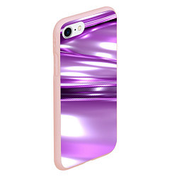 Чехол iPhone 7/8 матовый Нежные фиолетовые полосы абстракта, цвет: 3D-светло-розовый — фото 2