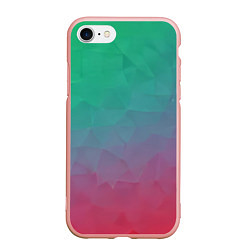 Чехол iPhone 7/8 матовый Цветной градиент - нейросеть, цвет: 3D-светло-розовый