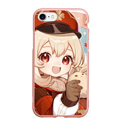 Чехол iPhone 7/8 матовый Genshin Impact Кли cute Dodoko, цвет: 3D-светло-розовый