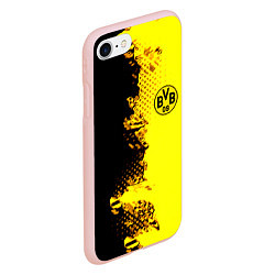 Чехол iPhone 7/8 матовый Borussia fc sport краски, цвет: 3D-светло-розовый — фото 2